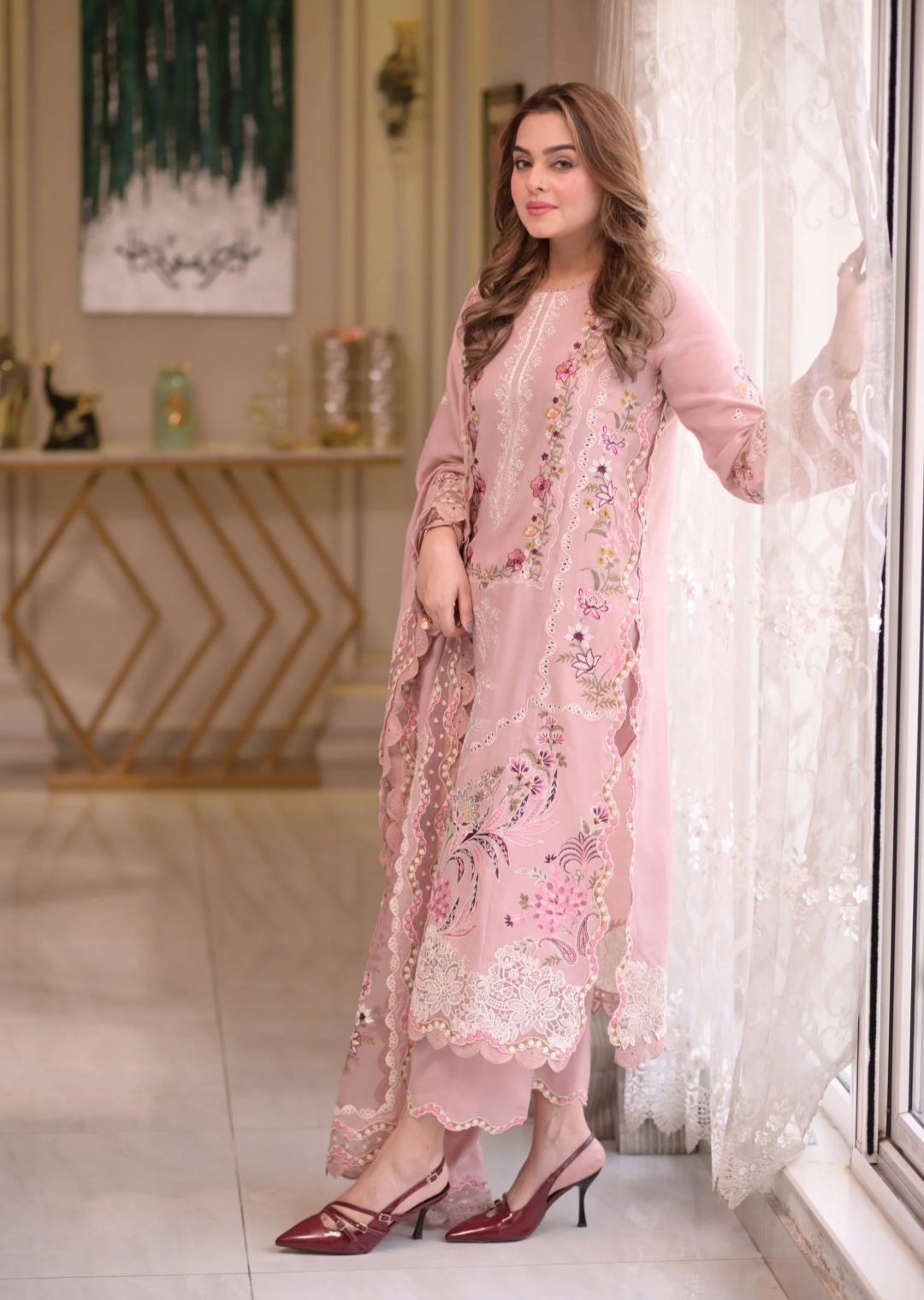 Oplus_16908288 Aneela 3pcs Lawn New Arrivals - Image 1
