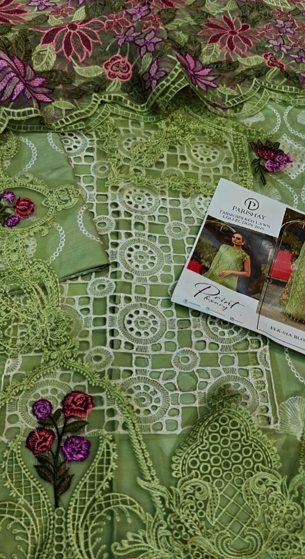 Oplus_16908288 Parishay 3pcs lawn Article - Image 1