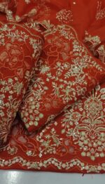 Maria B 3Pcs Lawn Article In Rust Color - Image 2