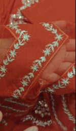 Maria B 3Pcs Lawn Article In Rust Color - Image 4