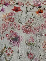 Luxury 3Pcs Lawn Article In White Cololr - Image 3