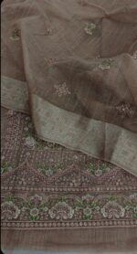 Khadi Net Pink Color 2pcs Article With Another Design - Image 2