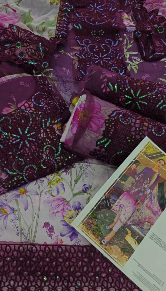 Oplus_16908288 Maria B 3pcs Lawn Article For Causal Wear - Image 1