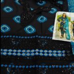 Aneela's 3pcs new Lawn Article with black and blue combo