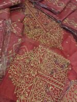 Bareeze 2Pcs Article With Heavy EMB In Pink Color - Image 2