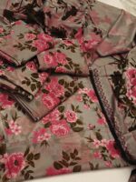 AL KARAM 3PCS DRESS With Grey Color