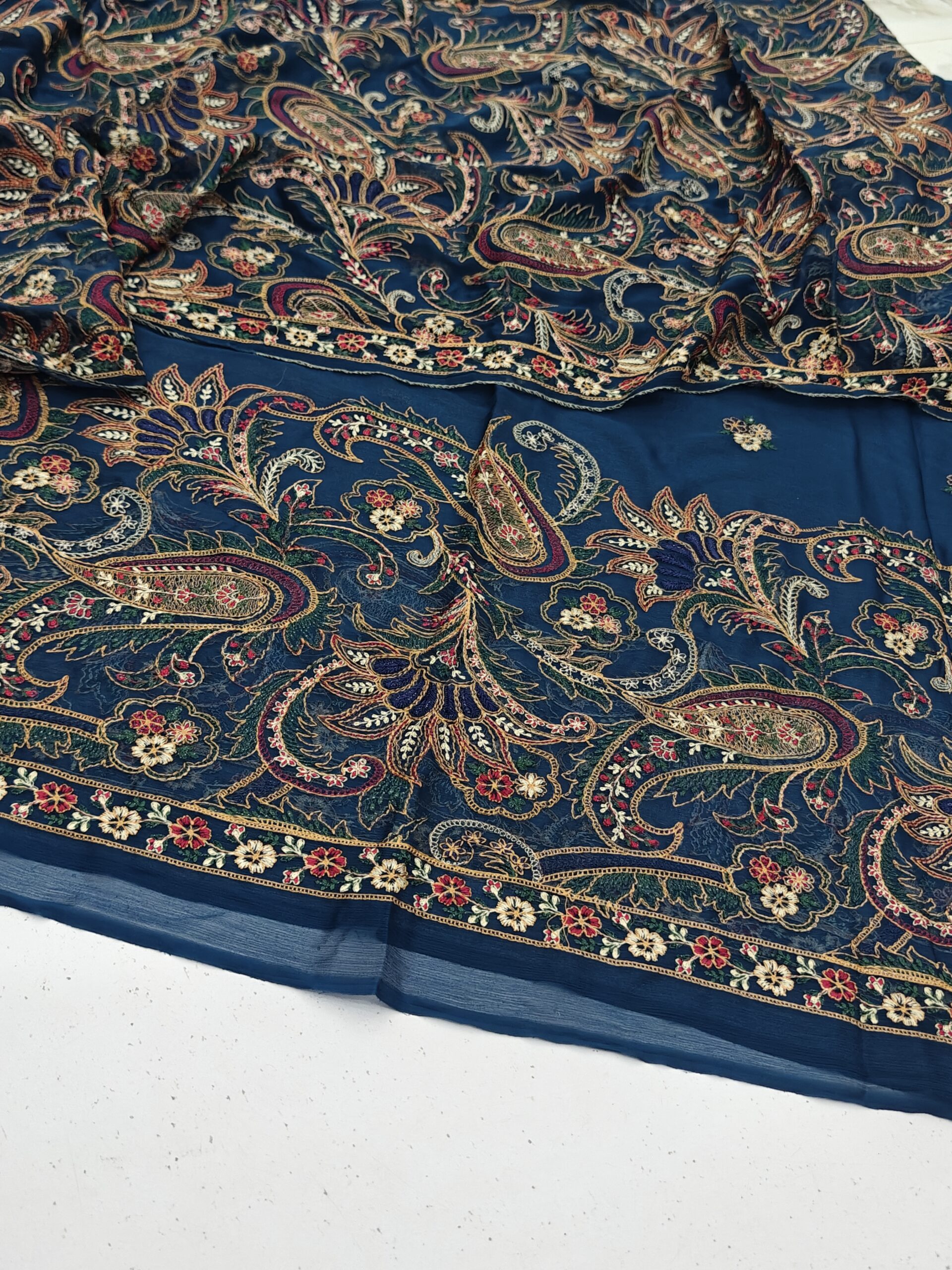 oplus_3145760 Bareeze 2Pcs Article With Heavy EMB Chiffon Stuff - Image 1