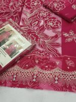 Maria B 2pcs New Lawn Article In shoking Pink Color - Image 3