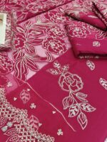 Maria B 2pcs New Lawn Article In shoking Pink Color - Image 4