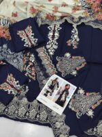 Maria B 3Pcs Lawn New Collection in blue color - Image 4